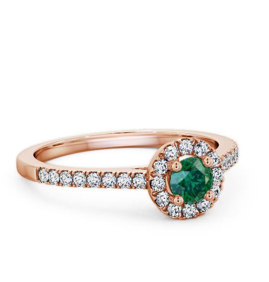 Halo Emerald and Diamond 0.51ct Ring 18K Rose Gold ENRD54GEM_RG_EM_THUMB2 
