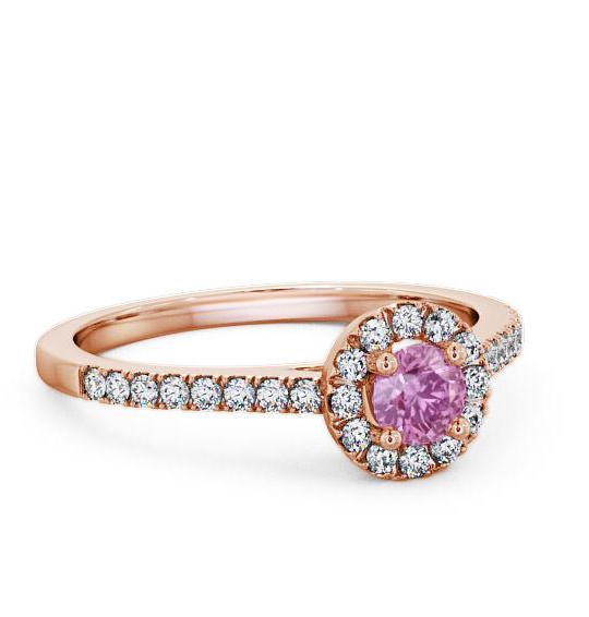 Halo Pink Sapphire and Diamond 0.58ct Ring 18K Rose Gold ENRD54GEM_RG_PS_THUMB1