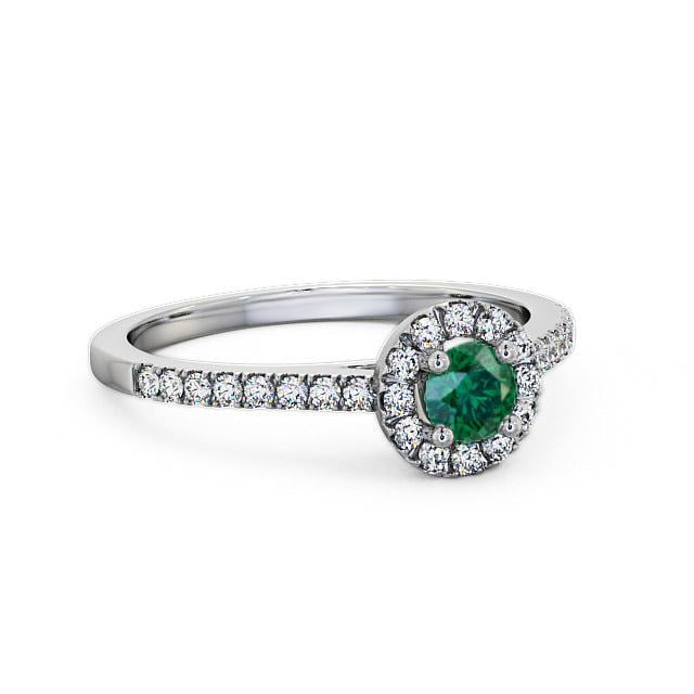 Halo Emerald and Diamond 0.51ct Ring Platinum - Tamiah ENRD54GEM_WG_EM_HAND