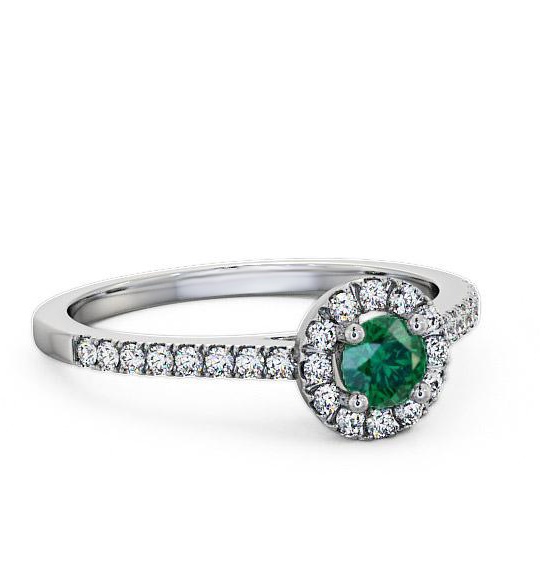 Halo Emerald and Diamond 0.51ct Ring Platinum ENRD54GEM_WG_EM_THUMB1