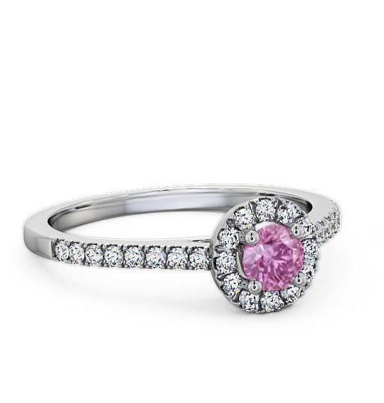 Halo Pink Sapphire and Diamond 0.58ct Ring Platinum ENRD54GEM_WG_PS_THUMB2 