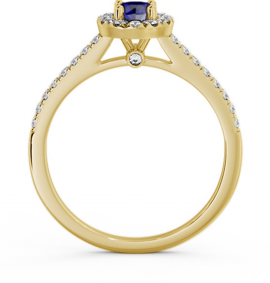 Halo Blue Sapphire and Diamond 0.58ct Ring 18K Yellow Gold ENRD54GEM_YG_BS_THUMB1 