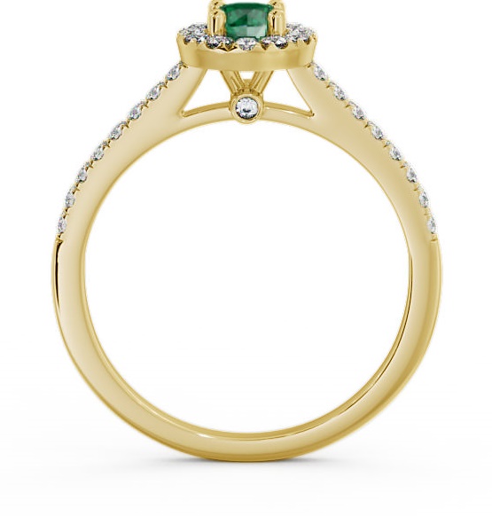 Halo Emerald and Diamond 0.51ct Ring 9K Yellow Gold ENRD54GEM_YG_EM_THUMB1 