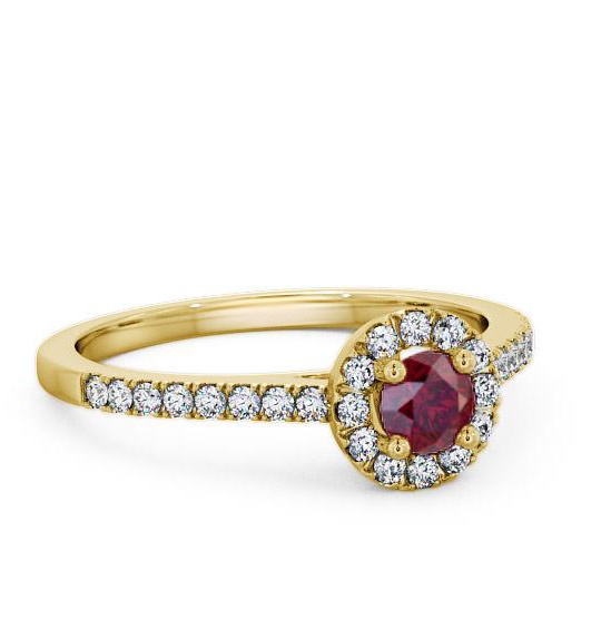 Halo Ruby and Diamond 0.58ct Ring 18K Yellow Gold ENRD54GEM_YG_RU_THUMB2 