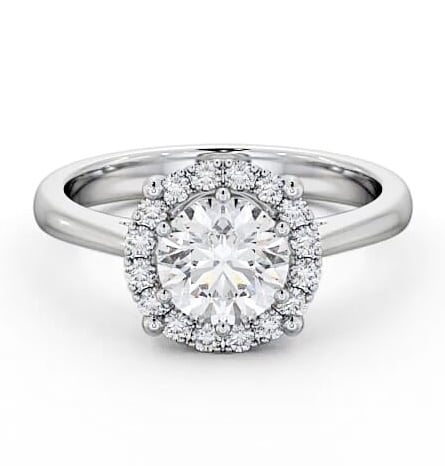 Halo Round Diamond Basket Style Engagement Ring 9K White Gold ENRD57_WG_THUMB2 