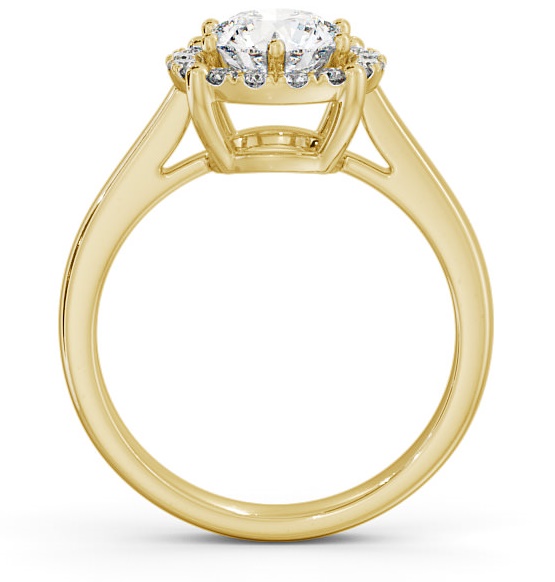 Halo Round Diamond Basket Style Engagement Ring 9K Yellow Gold ENRD57_YG_THUMB1