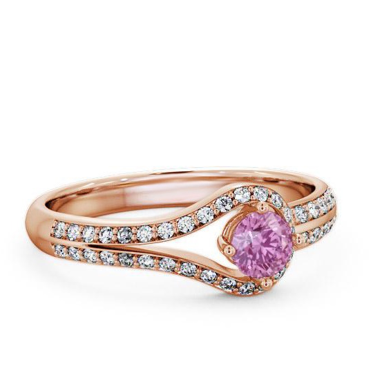 Open Halo Pink Sapphire and Diamond 0.57ct Ring 18K Rose Gold ENRD58GEM_RG_PS_THUMB1