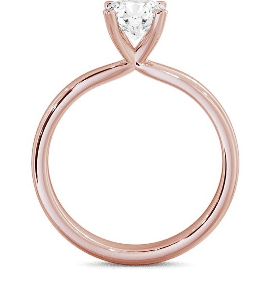 Round Diamond Pinched Head Engagement Ring 9K Rose Gold Solitaire ENRD5_RG_THUMB1 