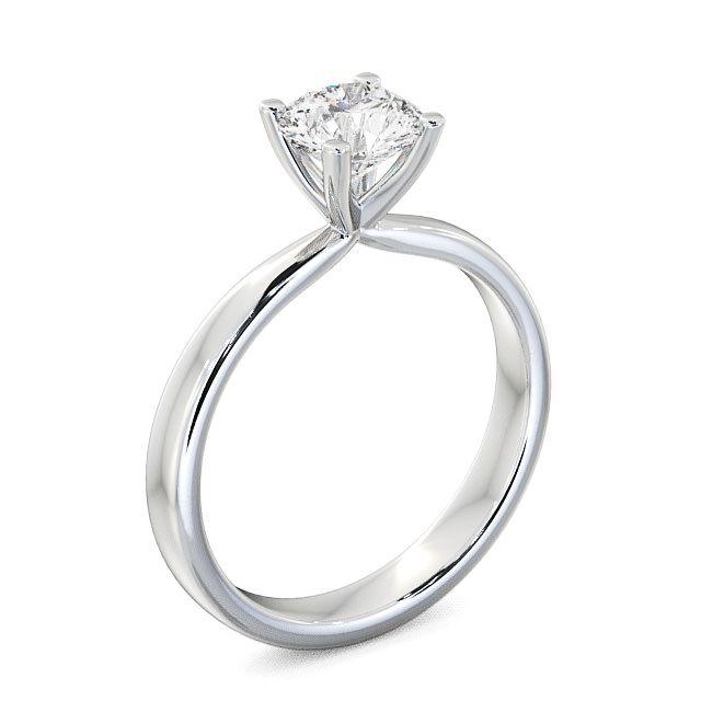 Round Diamond Engagement Ring Platinum Solitaire - Enya ENRD5_WG_HAND