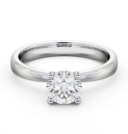 Round Diamond Pinched Head Engagement Ring Palladium Solitaire ENRD5_WG_THUMB2 