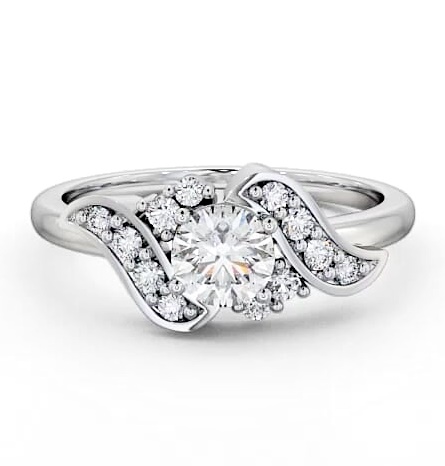 Round Diamond Unique Style Engagement Ring 9K White Gold Solitaire ENRD61_WG_thumb1.jpg