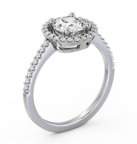 Halo Round Diamond Low Set Engagement Ring 9K White Gold ENRD62_WG_THUMB1_2.jpg