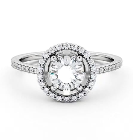 Halo Round Diamond Low Set Engagement Ring 18K White Gold ENRD62_WG_thumb1.jpg