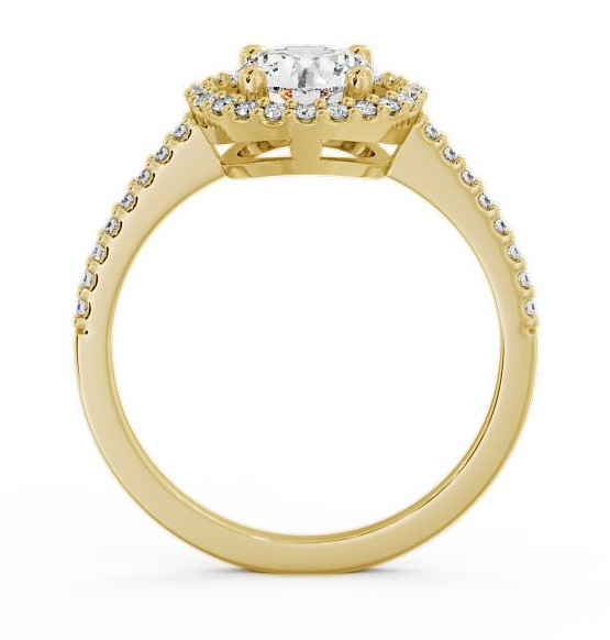 Halo Round Diamond Low Set Engagement Ring 18K Yellow Gold ENRD62_YG_THUMB1 