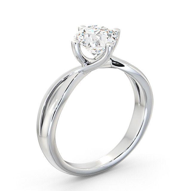 Round Diamond Engagement Ring Palladium Solitaire - Ariella ENRD63_WG_HAND