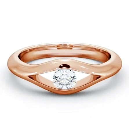 Round Diamond Tension Set Engagement Ring 9K Rose Gold Solitaire ENRD66_RG_THUMB2 