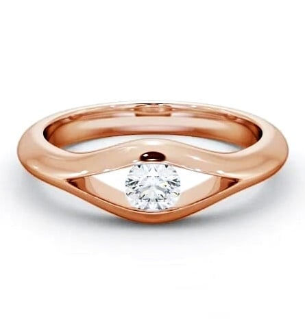 Round Diamond Tension Set Engagement Ring 18K Rose Gold Solitaire ENRD66_RG_THUMB2 
