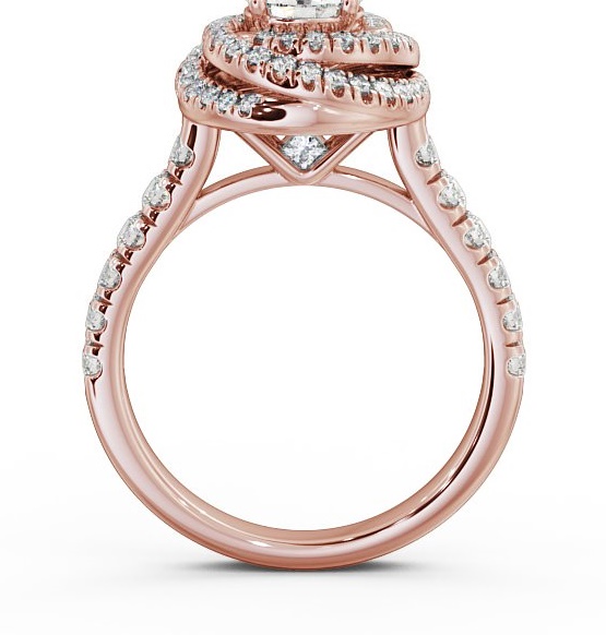 Halo 1.25ct Round Diamond Swirling Engagement Ring 9K Rose Gold ENRD68_RG_THUMB1