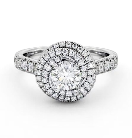 Halo 1.25ct Round Diamond Swirling Engagement Ring Palladium ENRD68_WG_THUMB1