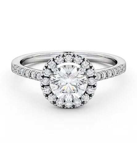 Halo Round Diamond Classic Engagement Ring Platinum ENRD69_WG_THUMB2 