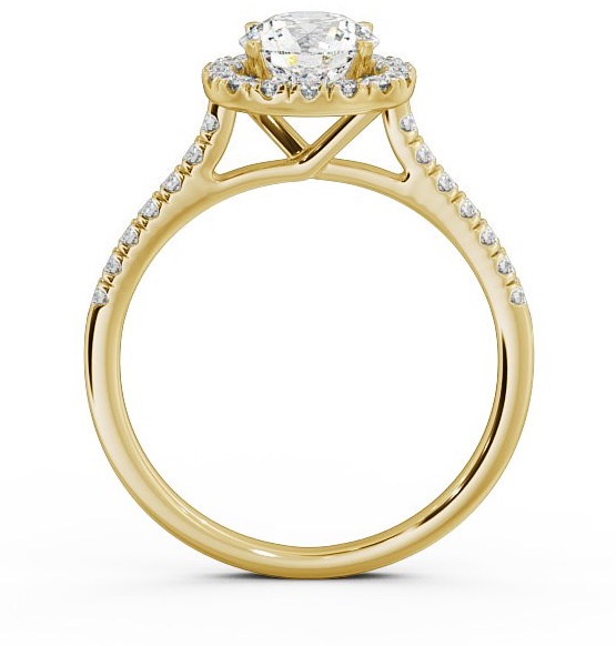 Halo Round Diamond Classic Engagement Ring 9K Yellow Gold ENRD69_YG_THUMB1 