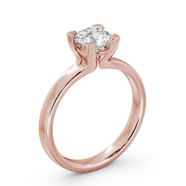 Round Diamond Engagement Ring 9K Rose Gold Solitaire - Kezia ENRD6_RG_HAND