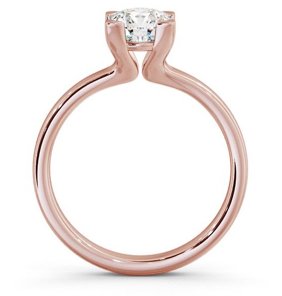 Round Diamond Modern Engagement Ring 18K Rose Gold Solitaire ENRD6_RG_THUMB1