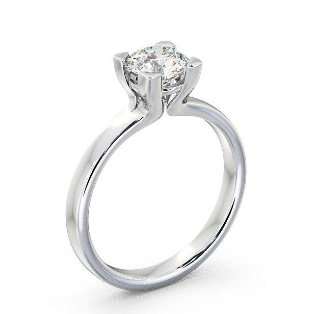 Round Diamond Engagement Ring Palladium Solitaire - Kezia ENRD6_WG_HAND