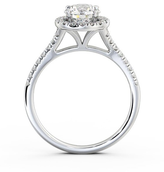 Halo Round Diamond Traditional Engagement Ring Platinum ENRD71_WG_THUMB1 