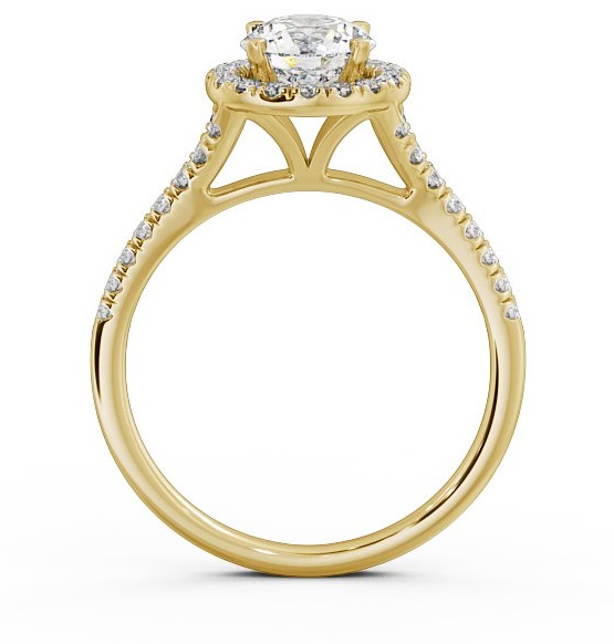 Halo Round Diamond Traditional Engagement Ring 9K Yellow Gold ENRD71_YG_THUMB1 