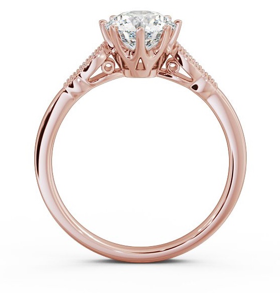 Round Diamond 8 Prong Engagement Ring 9K Rose Gold Solitaire ENRD81_RG_THUMB1 