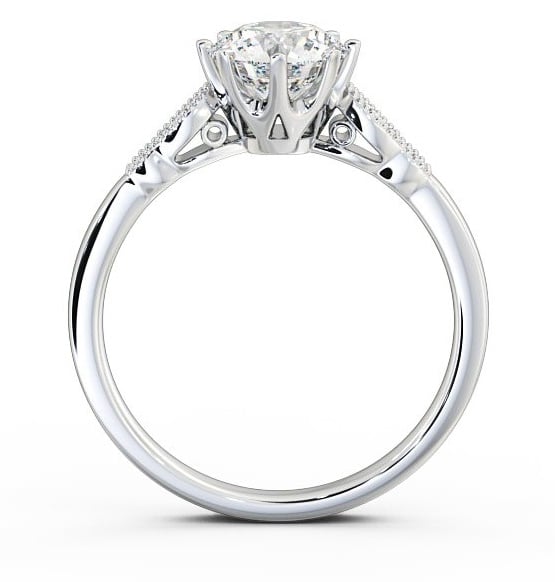 Round Diamond 8 Prong Engagement Ring 18K White Gold Solitaire ENRD81_WG_THUMB1 