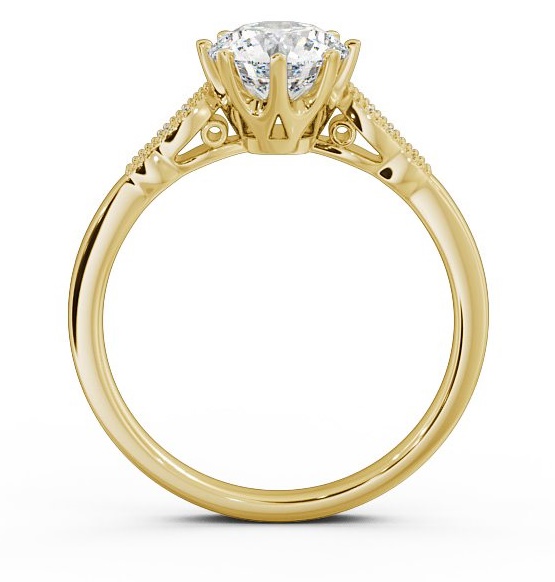 Round Diamond 8 Prong Engagement Ring 9K Yellow Gold Solitaire ENRD81_YG_THUMB1 