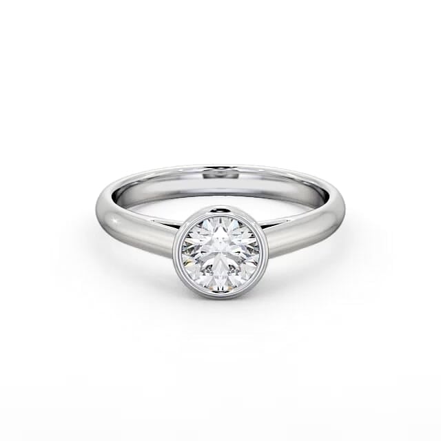 Round Diamond Engagement Ring Palladium Solitaire - Jordana ENRD88_WG_HAND