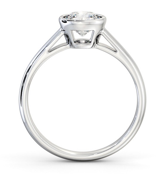 Round Diamond Open Bezel Engagement Ring 18K White Gold Solitaire ENRD88_WG_THUMB1 