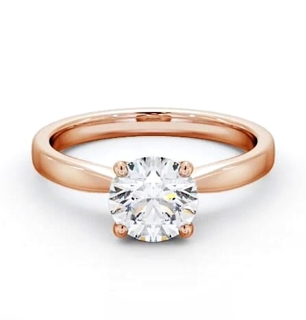 Round Diamond 4 Prong Engagement Ring 9K Rose Gold Solitaire ENRD89_RG_THUMB2 