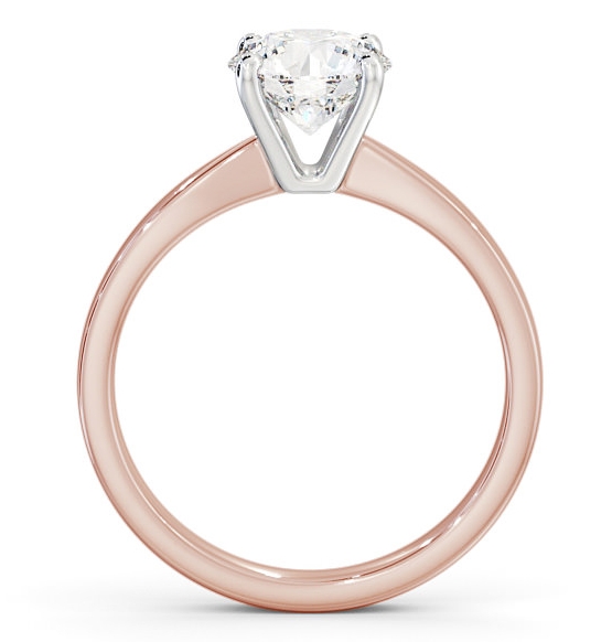 Round Diamond 4 Prong Engagement Ring 18K Rose and White Gold Solitaire ENRD89_RWG_THUMB1 