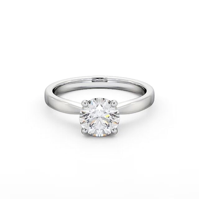 Round Diamond Engagement Ring Palladium Solitaire - Chantel ENRD89_WG_HAND