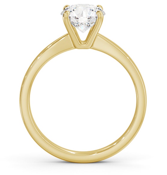 Round Diamond 4 Prong Engagement Ring 9K Yellow Gold Solitaire ENRD89_YG_THUMB1 