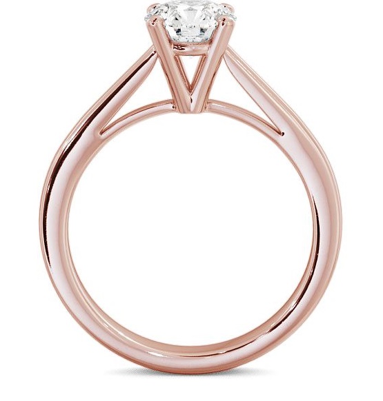Round Diamond High Set Engagement Ring 9K Rose Gold Solitaire ENRD8_RG_THUMB1 