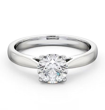 Round Diamond Tapered Band Engagement Ring Palladium Solitaire ENRD90_WG_THUMB1