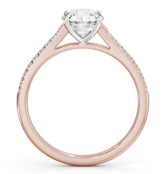 Round Diamond 4 Prong Engagement Ring 18K Rose and White Gold Solitaire ENRD90S_RWG_THUMB1 
