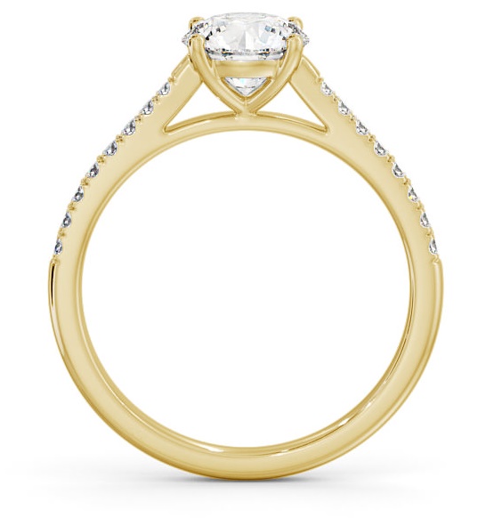 Round Diamond 4 Prong Engagement Ring 9K Yellow Gold Solitaire ENRD90S_YG_THUMB1 