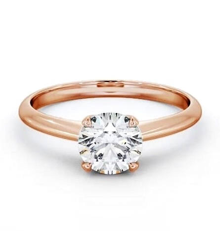 Round Diamond Classic Engagement Ring 9K Rose Gold Solitaire ENRD91_RG_THUMB2 