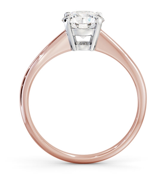Round Diamond Classic Engagement Ring 18K Rose and White Gold Solitaire ENRD91_RWG_THUMB1 