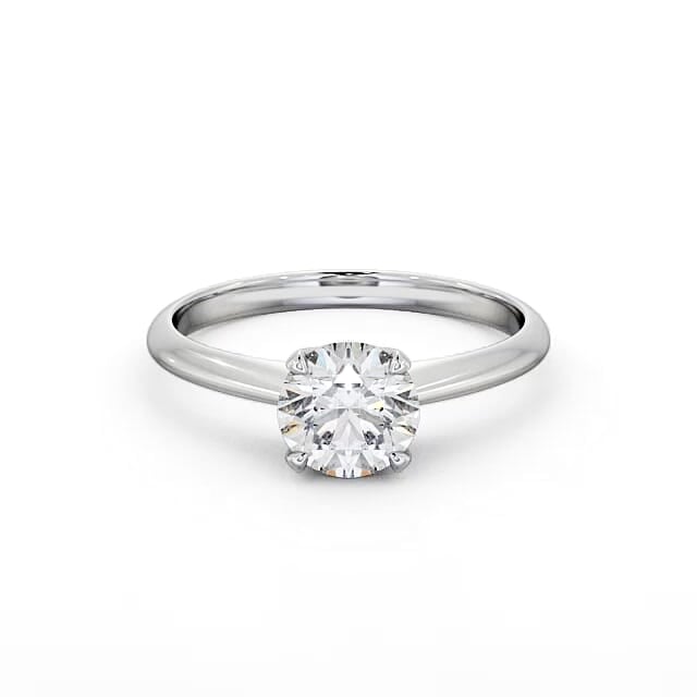 Round Diamond Engagement Ring Palladium Solitaire - Savannah ENRD91_WG_HAND