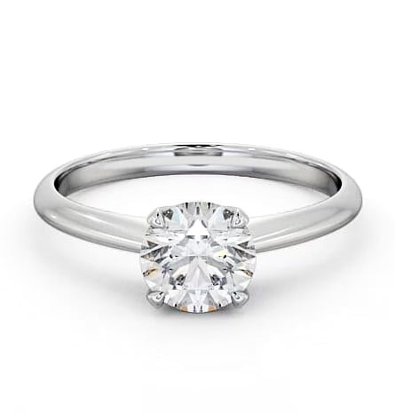 Round Diamond Classic Engagement Ring 18K White Gold Solitaire ENRD91_WG_THUMB2 