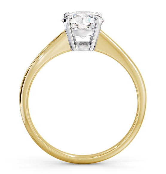 Round Diamond Classic Engagement Ring 18K Yellow and White Gold Solitaire ENRD91_YWG_THUMB1 