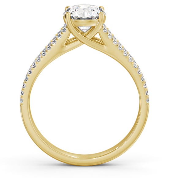 Round Diamond Split Band Engagement Ring 9K Yellow Gold Solitaire ENRD92_YG_THUMB1 