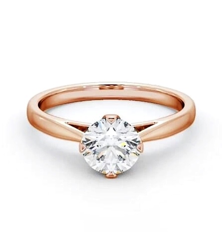 Round Diamond Raised Setting Engagement Ring 9K Rose Gold Solitaire ENRD96_RG_THUMB1